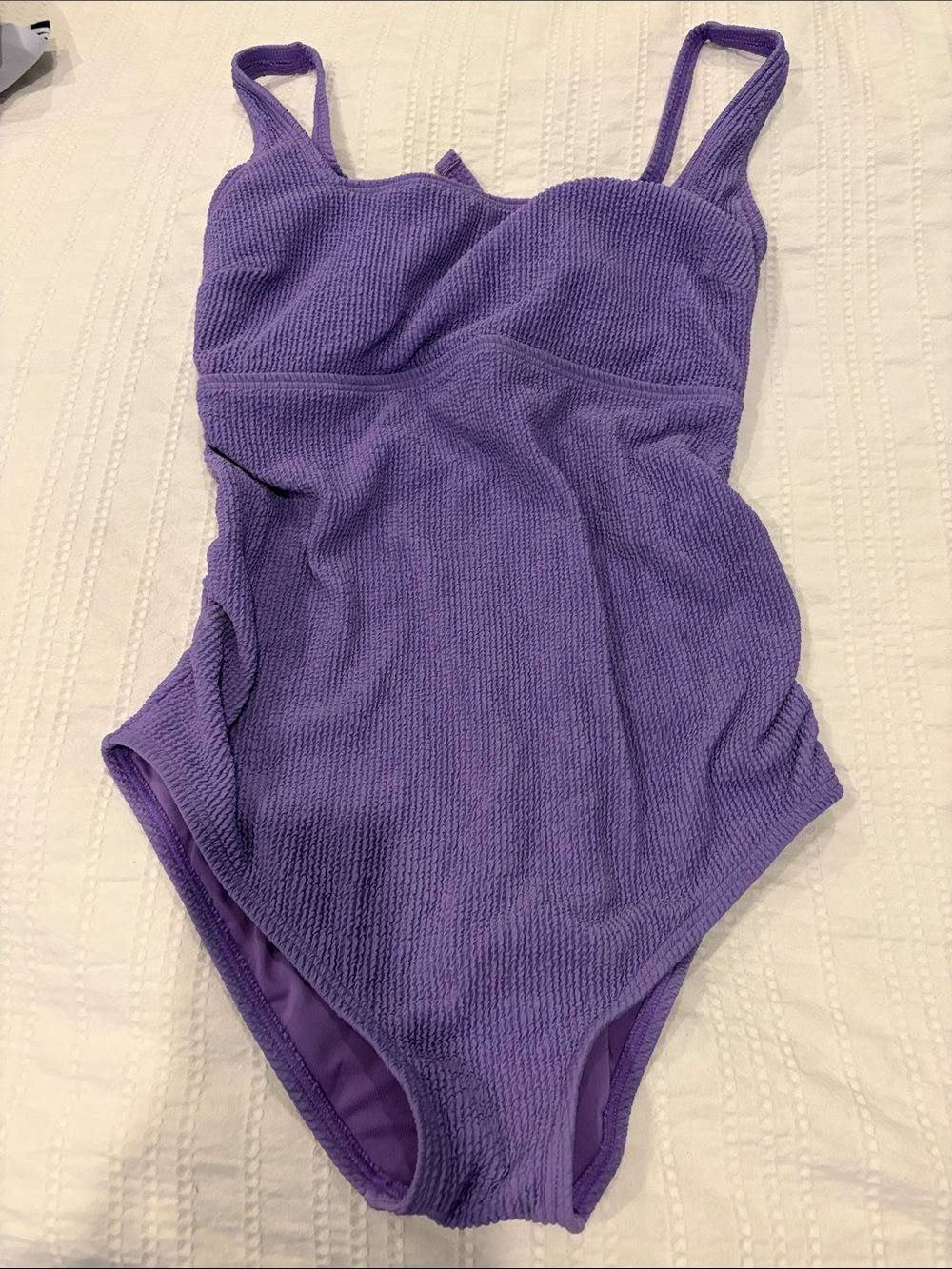 GAP Purple Textured One-Piece Swimsuit